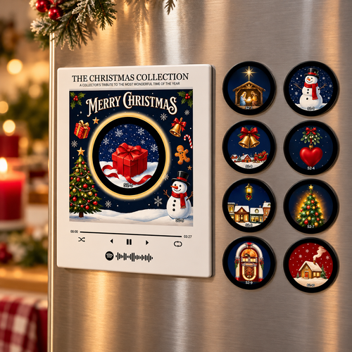 Christmas music player and nine distinct discs